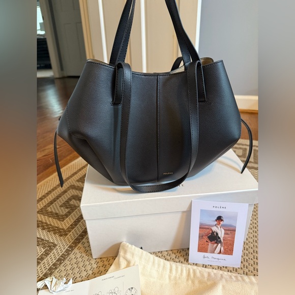 Polene Cyme Mini textured black bag - Picture 4 of 10